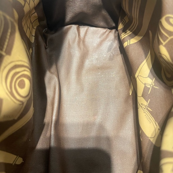 Fossil Black Leather Unisex Travel Pouch, Toiletry Bag, Cosmetic Case - Picture 8 of 8